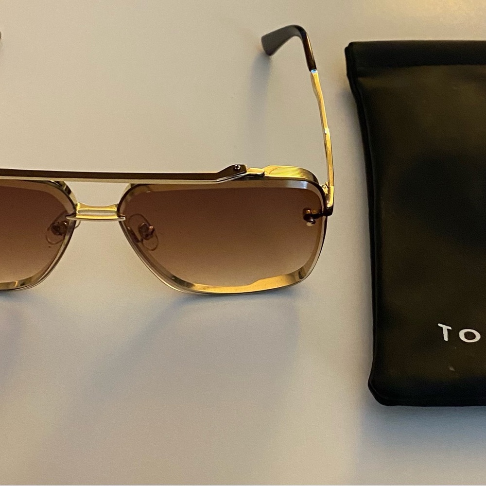 Topfoxx Gold and Brown Sunglasses